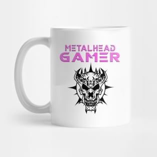 Metalhead Gamer Demon Skull Pink Mug